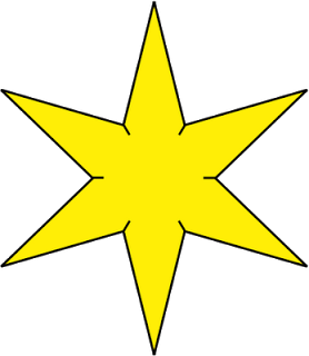 Pink six point star clipart