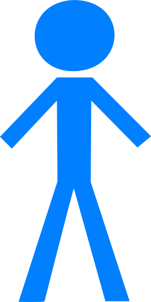 Stick man clipart white