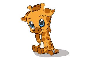 How to Draw a Baby Giraffe | DrawingNow