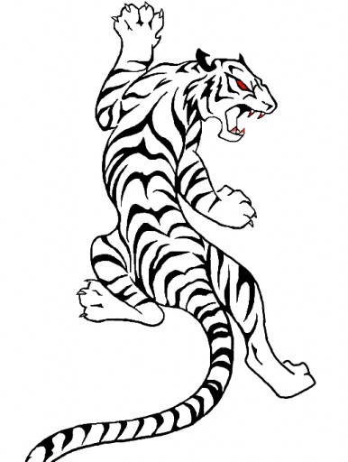 3D tribal tiger