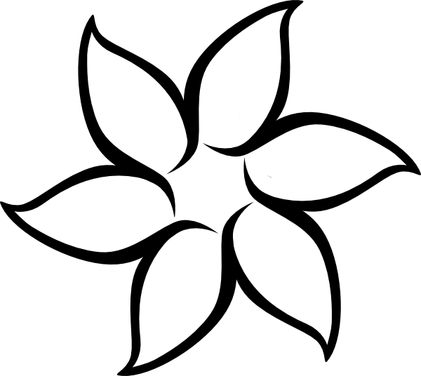Flower Outline clip art - vector clip art online, royalty free ...