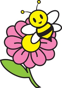 Honey Bee Clipart Image - Colorful drawing of a cartoon honey bee ...