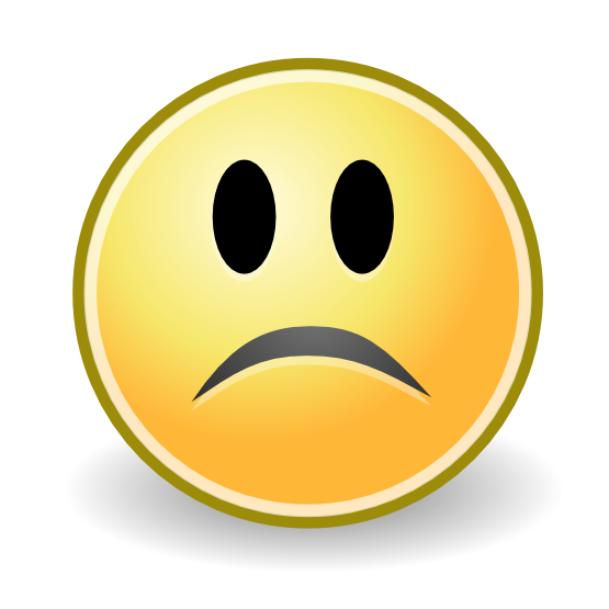 Clip Art: face sad SVG