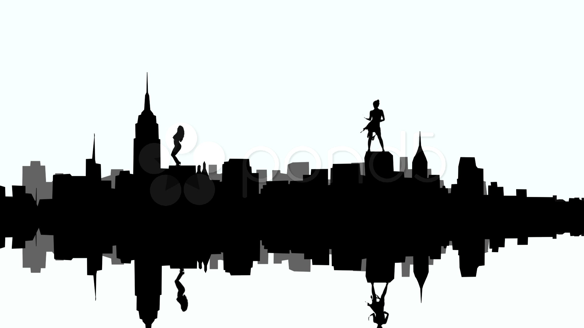New York City Skyline with Dancers Stock Video 734856 | HD Stock ...