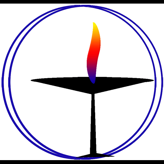 Blue Double Circle Gradient Flame Chalice Clip Art | UUA