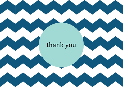 Free chevron printable thank you cards | michele ng | fashion ...