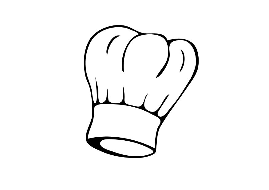 Chefs Hat Coloring Page