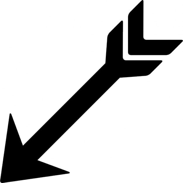 Indian arrow pointing down left Icons | Free Download