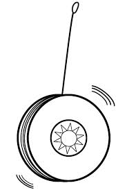 Yo yo clipart black and white