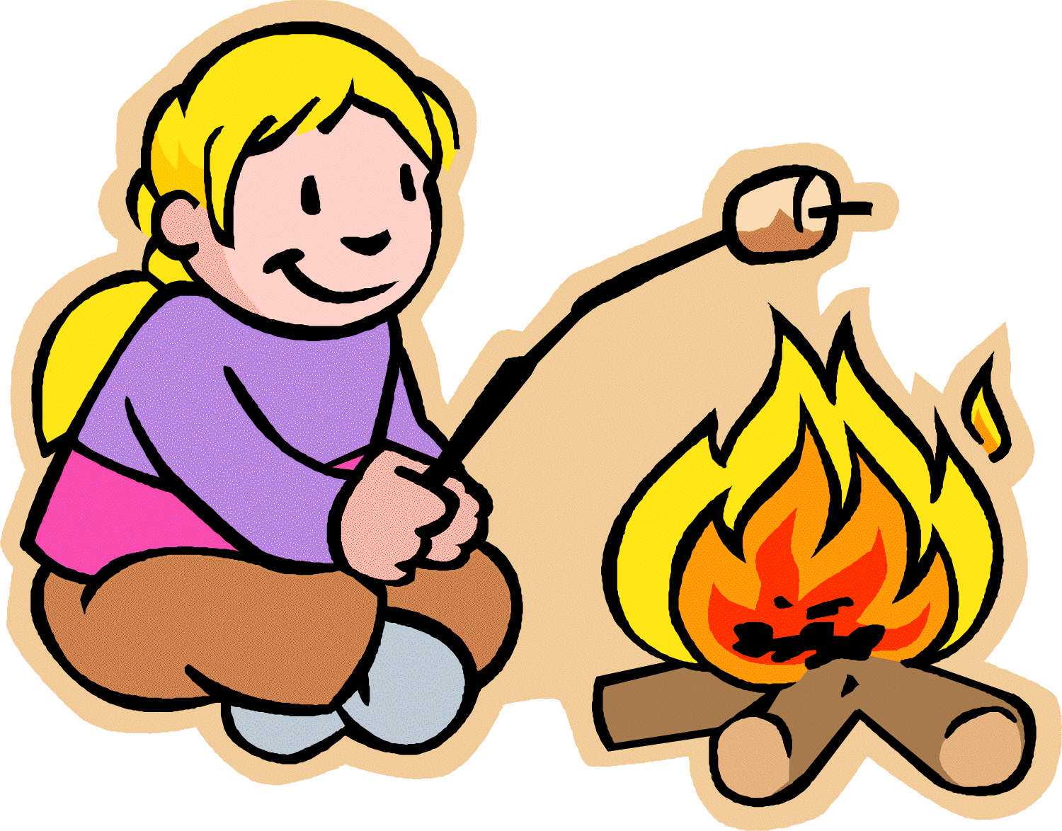 Campfire Cartoon Clipart