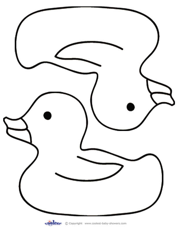 Rubber Duck Template Clipart