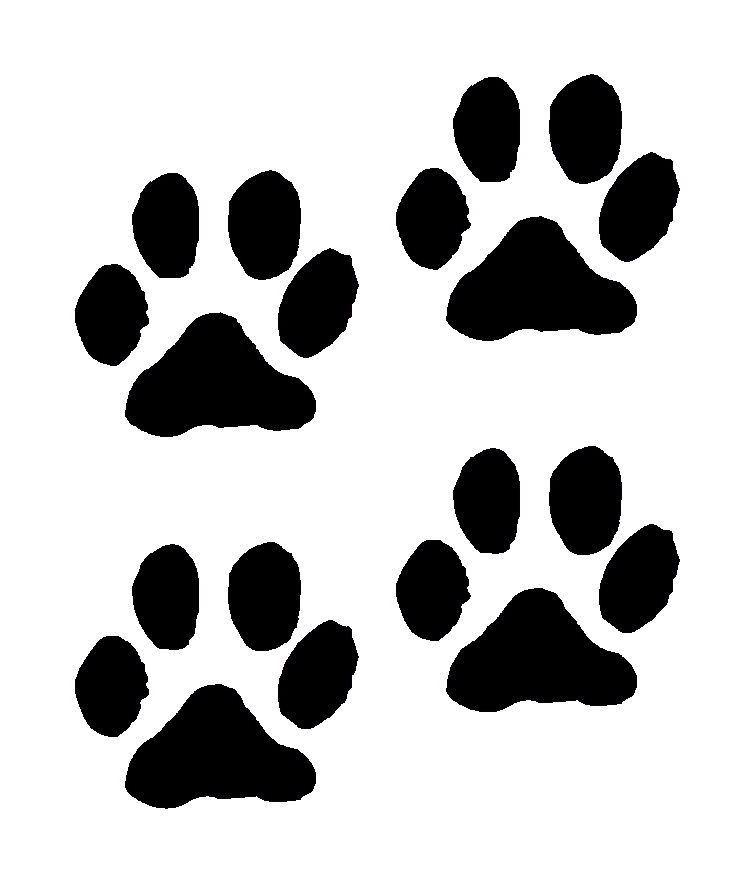 Paw Prints Dog Cat Vinyl Decals Stickers 4 set puppy cute girl ...