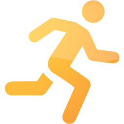 Web 2 orange 2 running man icon - Free web 2 orange 2 man icons ...