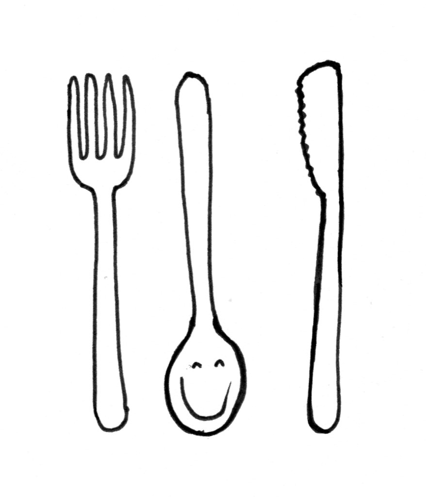 Spoon And Fork Drawing - Free Clipart Images