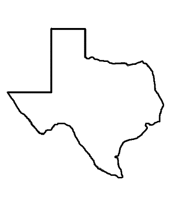 State of texas outline clip art