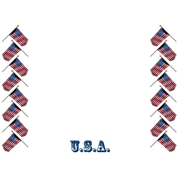 American flag border clip art