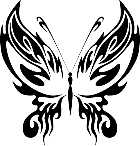 Tribal Butterfly Drawings - ClipArt Best