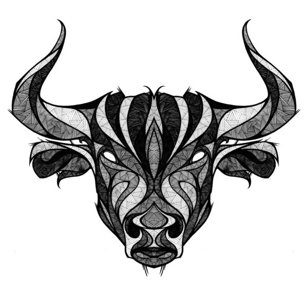 Taurus Colored Bull Head Tattoo For Biceps | Fresh 2017 Tattoos Ideas
