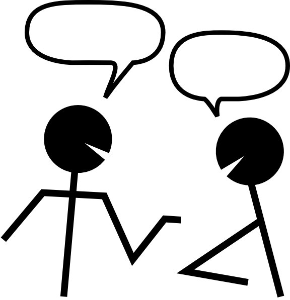 Two stick people clipart