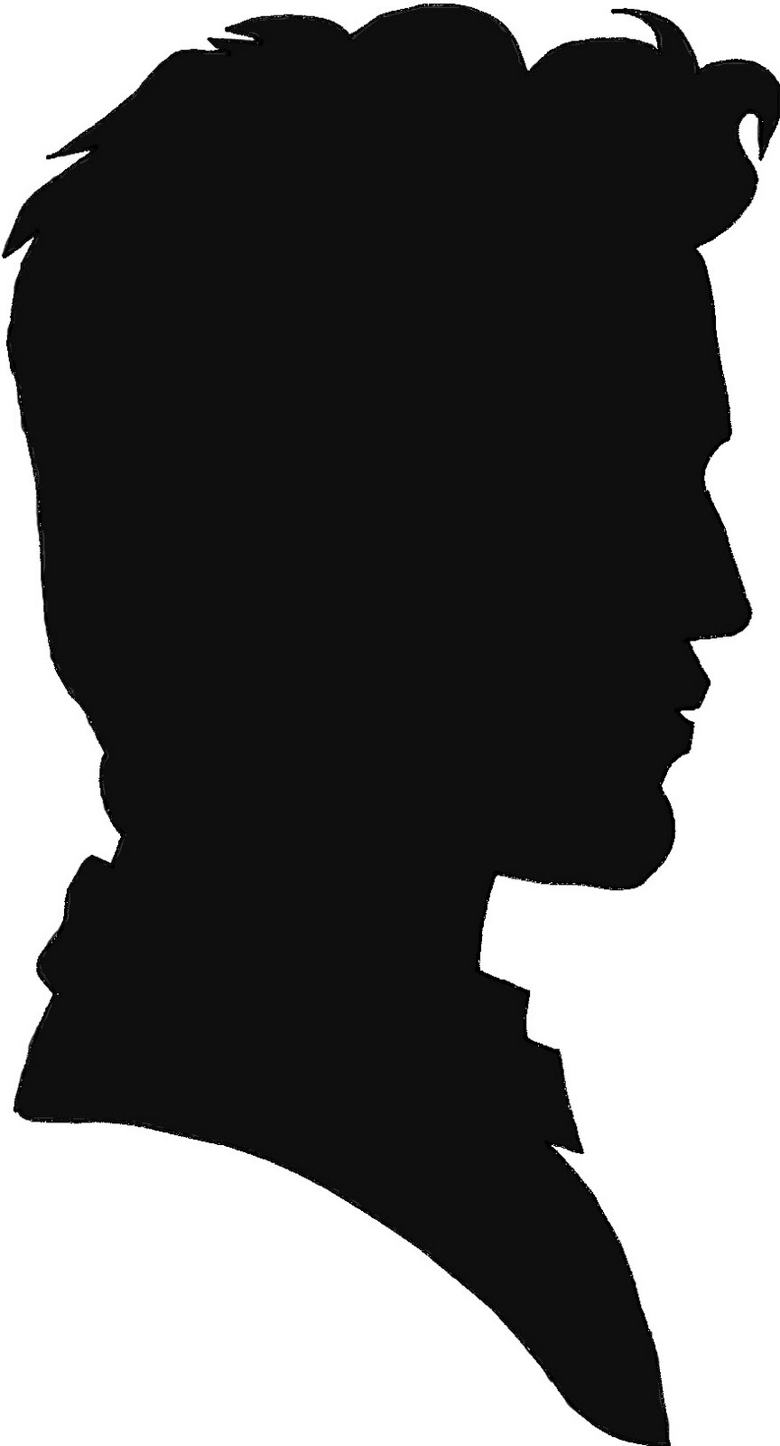 Side Face Silhouettes Clipart