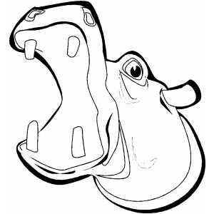 Open Mouth Coloring Page - Google Twit