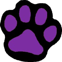 Purple Paw Clipart