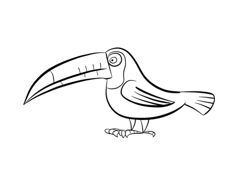 Toucan Outline