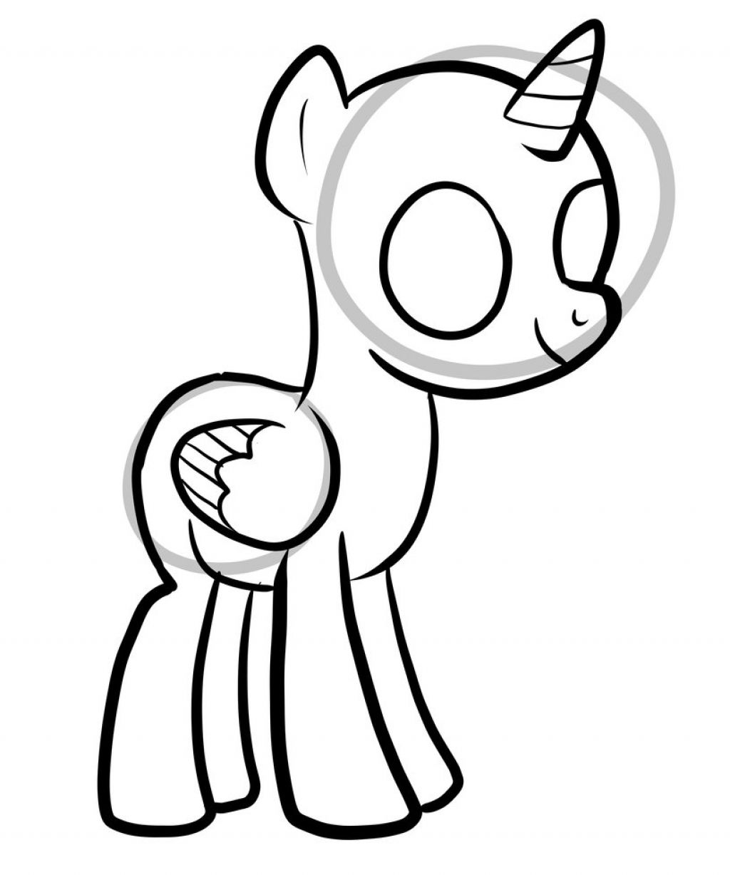 My Little Pony Body Outline Sketch Coloring Page – Graphic Design ...