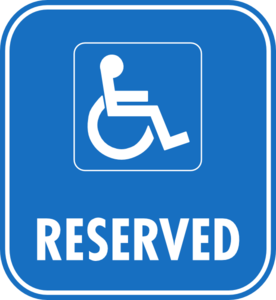 Handicap parking clipart