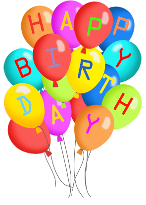 Clipart happy birthday balloons