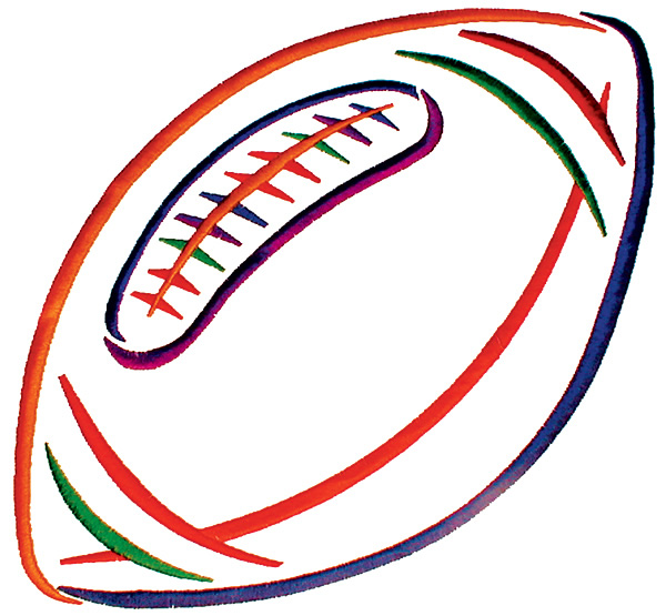 Football outline clipart