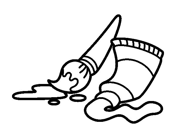 Brush and Paint coloring page - Coloringcrew.com