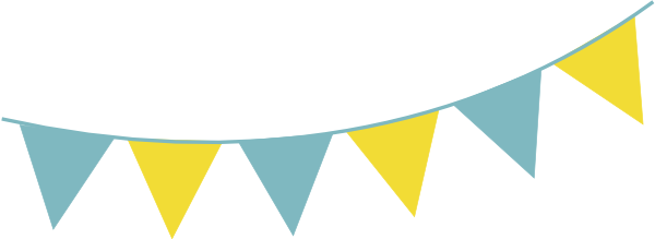 Blue Yellow Bunting Clip Art - vector clip art online ...
