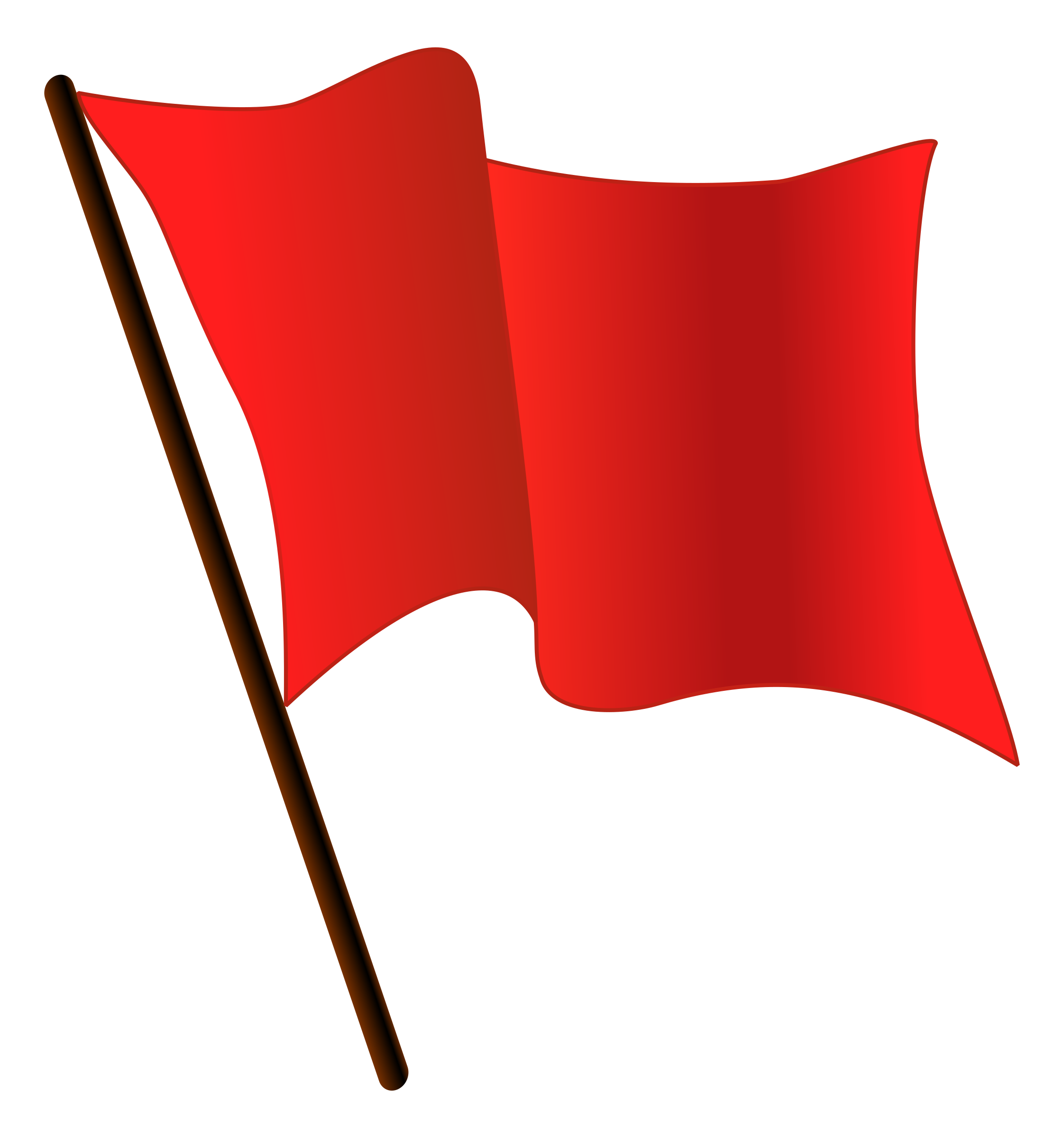 Plain flag wave outline clipart