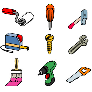 Art tools clipart
