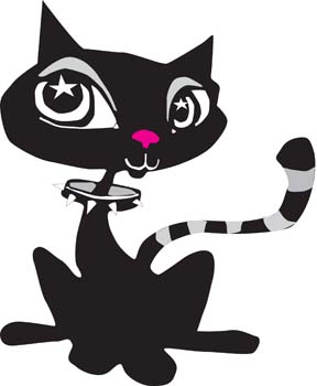 Futuristic Cat Free Vector / 4Vector