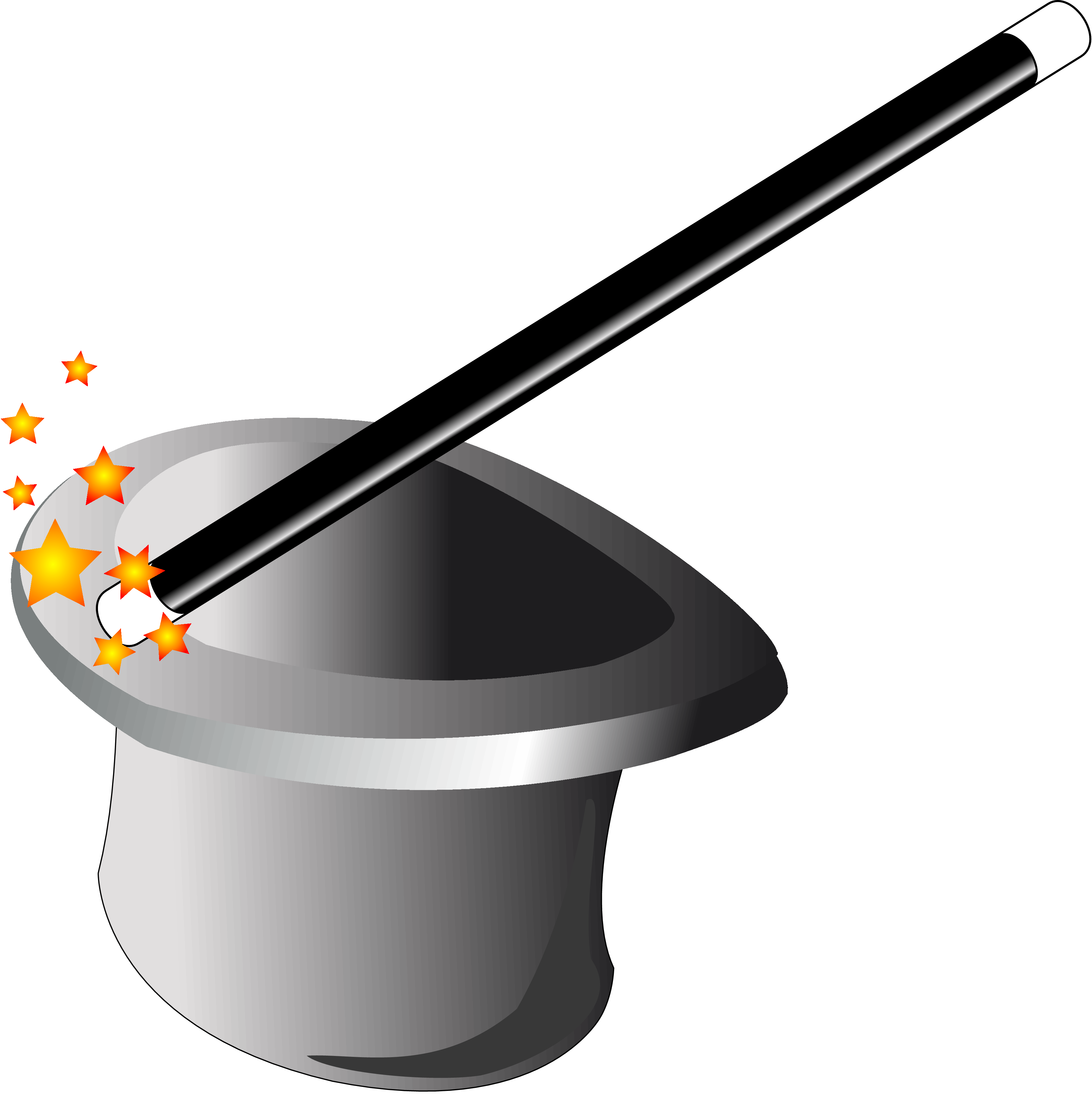 Magician Hat And Wand Clipart