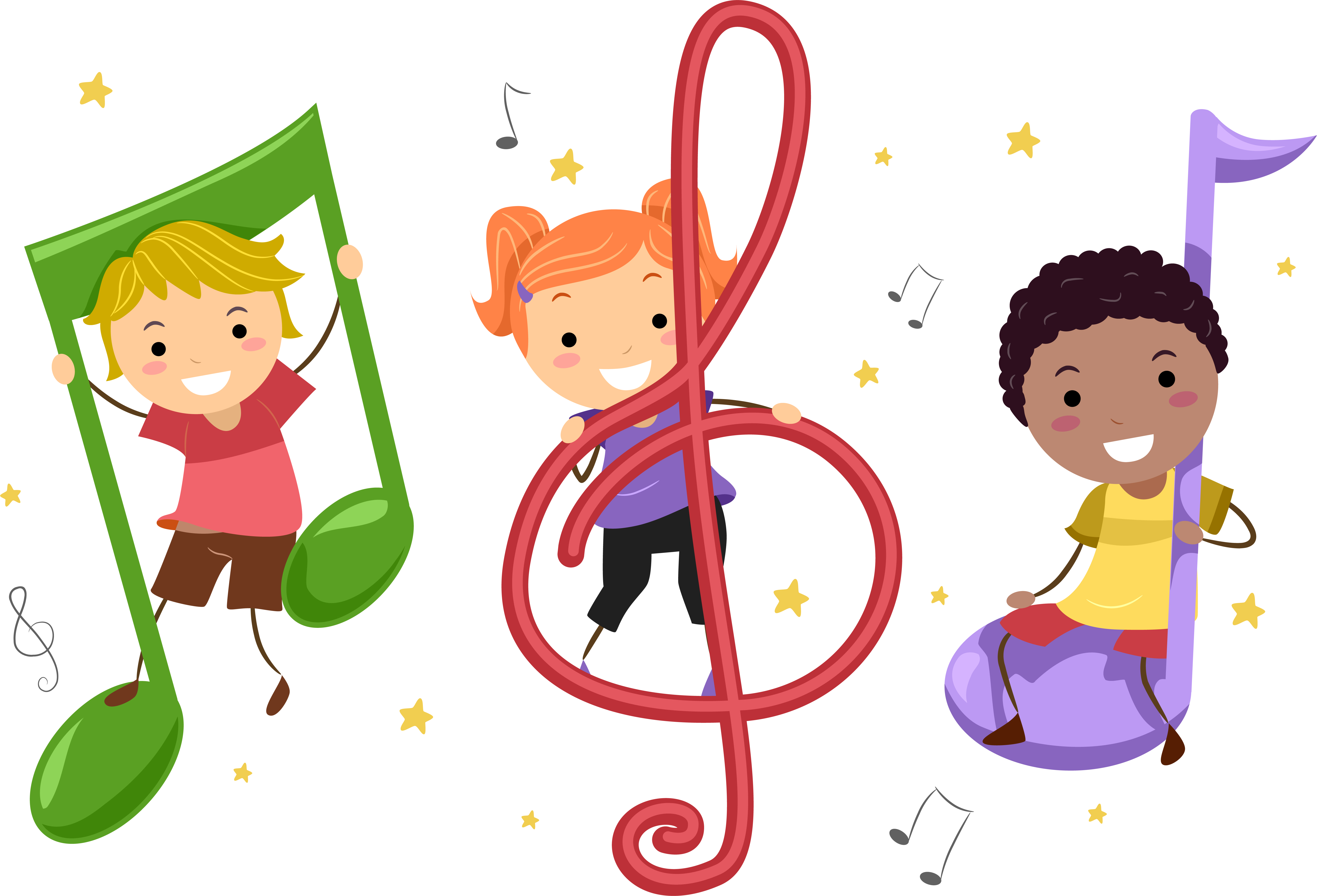 Free colored musical instrument clipart images