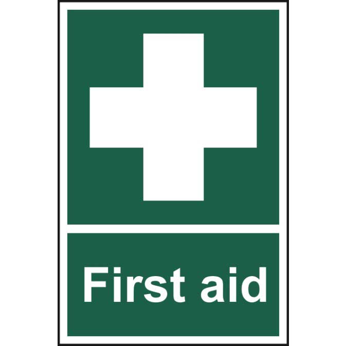 Green / White First Aid Signs, Adhesive Labels, Posters and ...