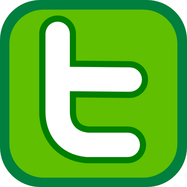 Twitter Icon Green Clip Art - vector clip art online ...