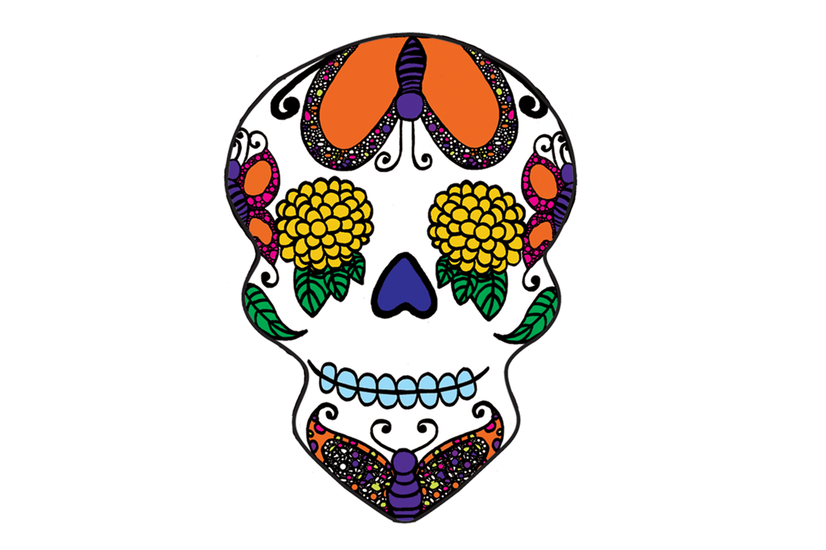 Mexico Day of the Dead Calavera Sugar Skulls Dia de los Muertos ...