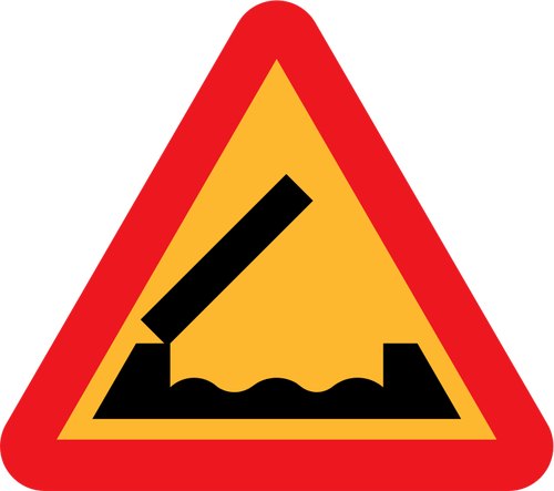 Retractable bridge traffic sign vector graphics | Public domain ...