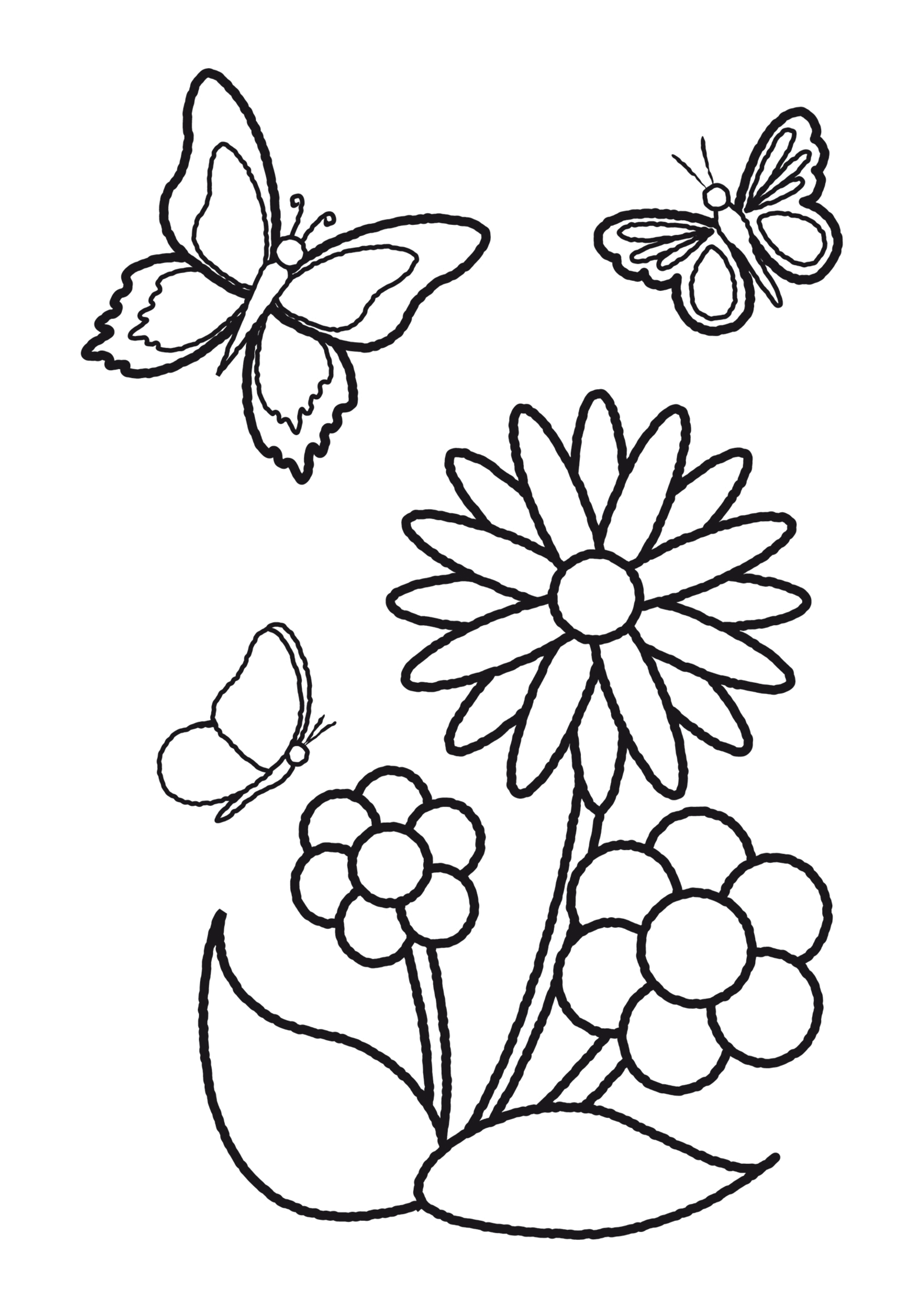 Drawings of butterflies and flowers clipart free to use clip art