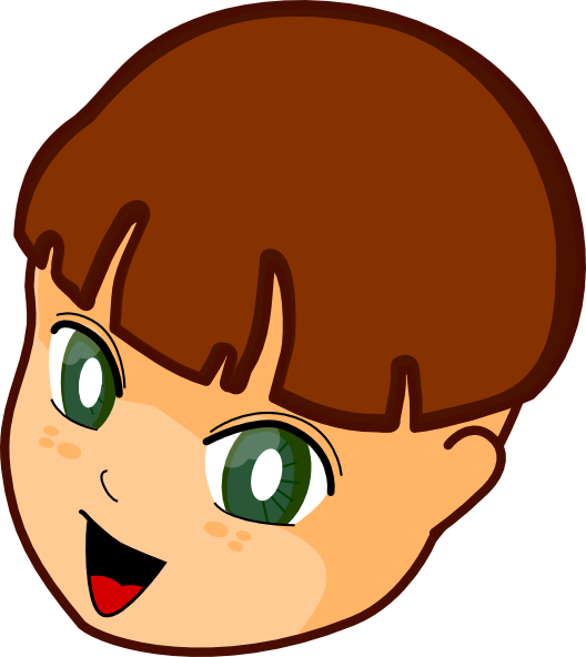 Brown hair clipart boy