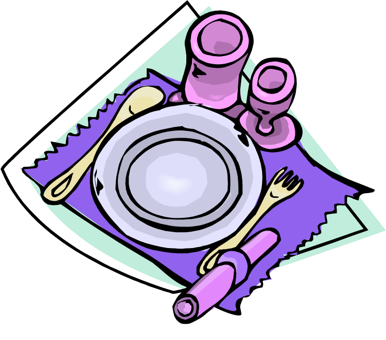 Clipart dinner table setting - ClipartFox