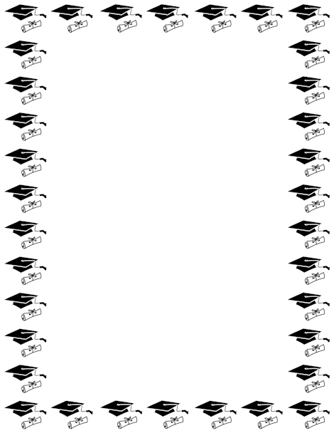 Black And White Graduation Clip Art Borders