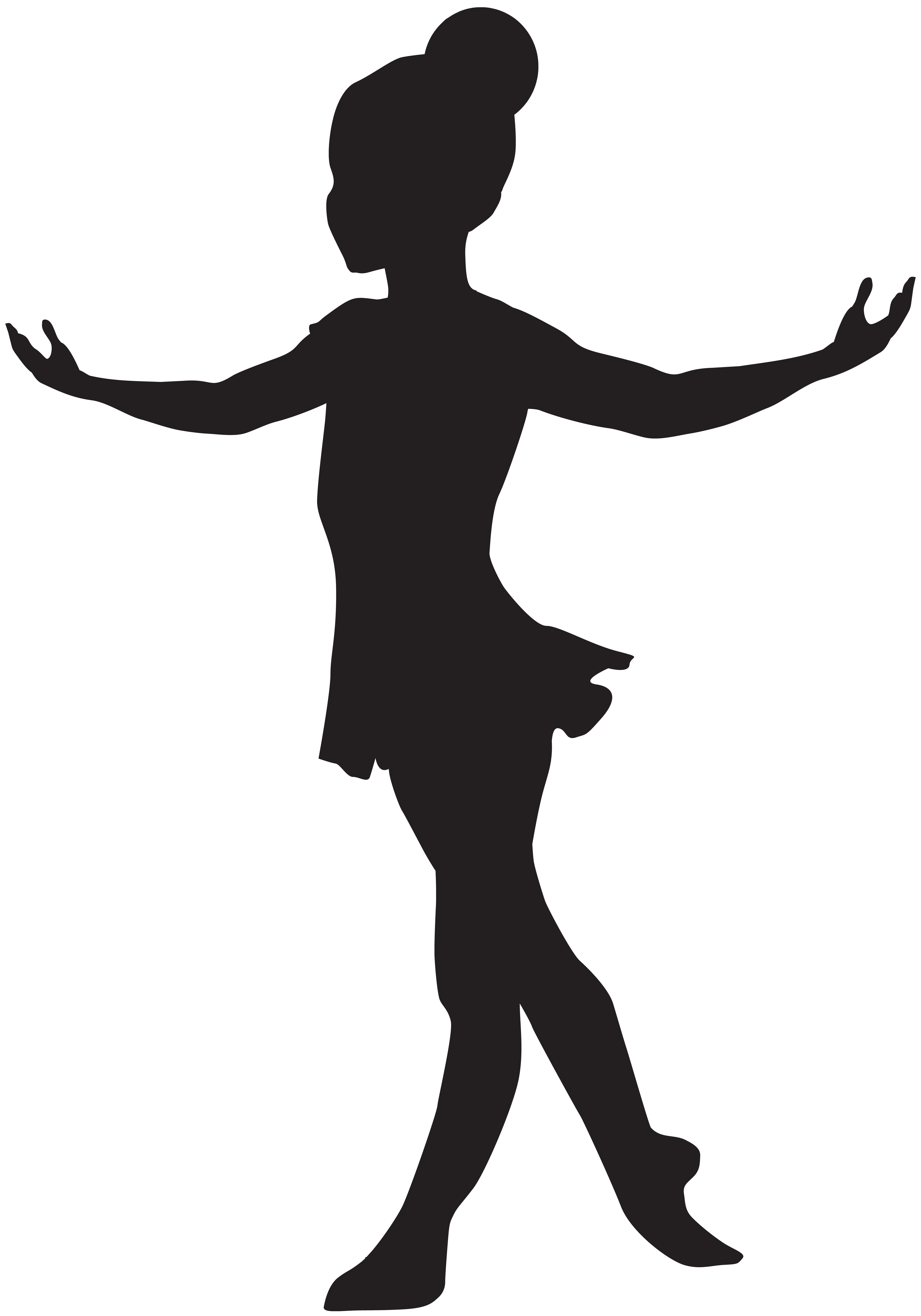 Ballerina Silhouette PNG Clip Art Image