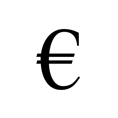 € | euro sign | Times New Roman, Regular @ Graphemica