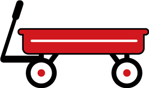 Red wagon clipart