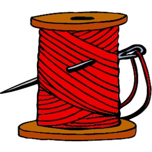 Needle and thread clipart